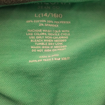 Arizona Jeans Women's Teal polo shirt-L