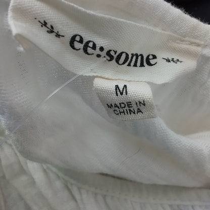 Women's Cotton Dress - M - White/Salmon/Purple