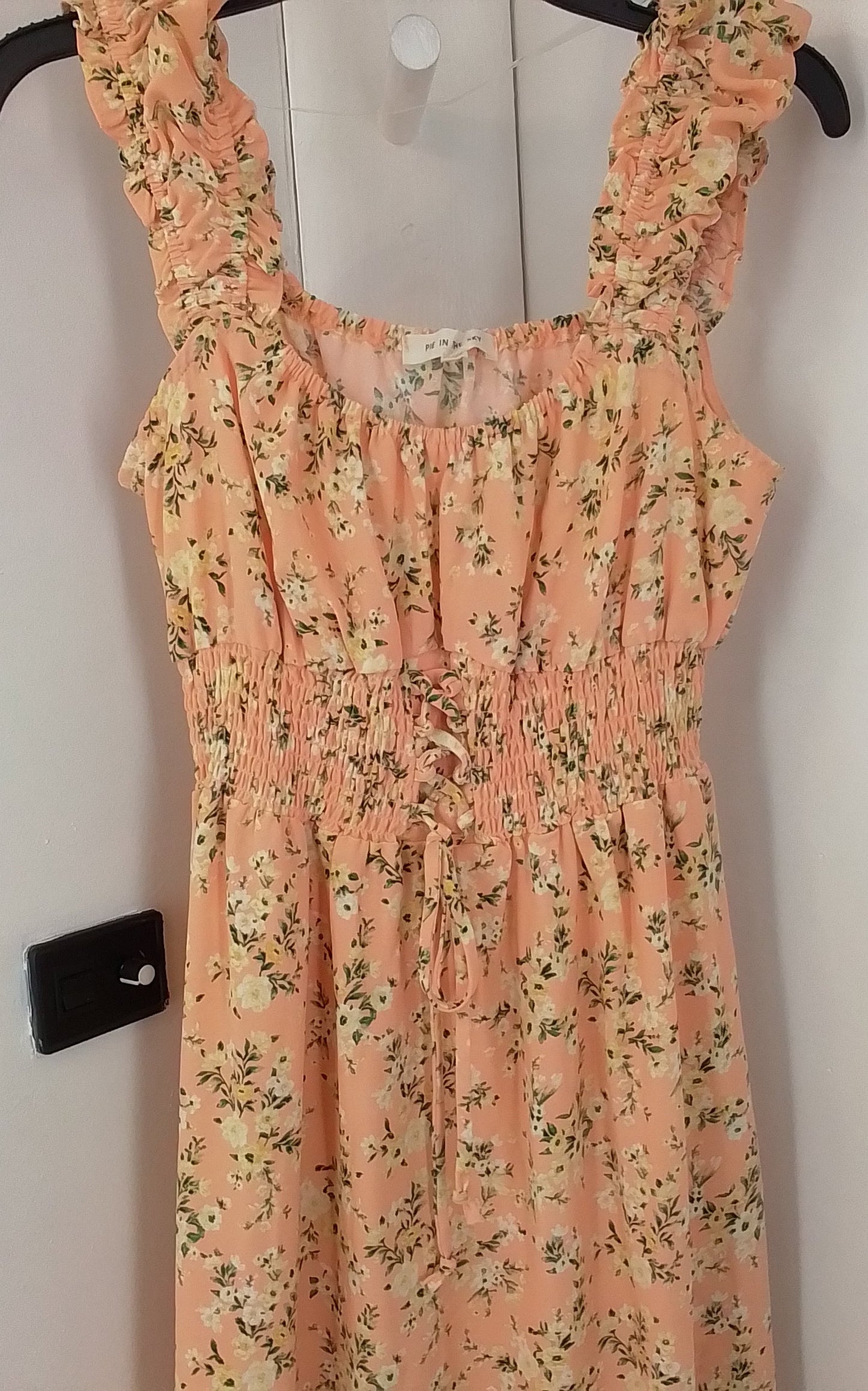Women's Orange Polyester Dress - Size L