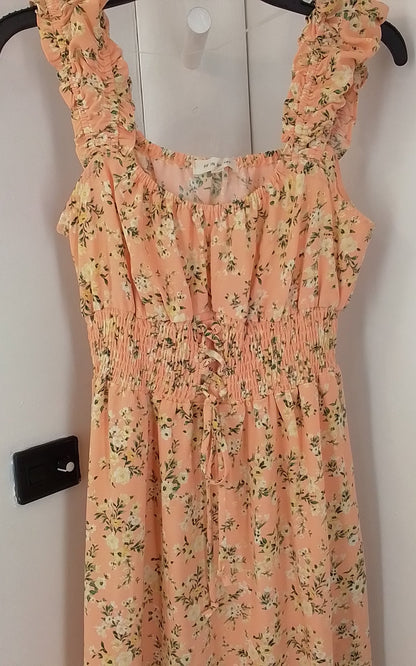 Women's Orange Polyester Dress - Size L