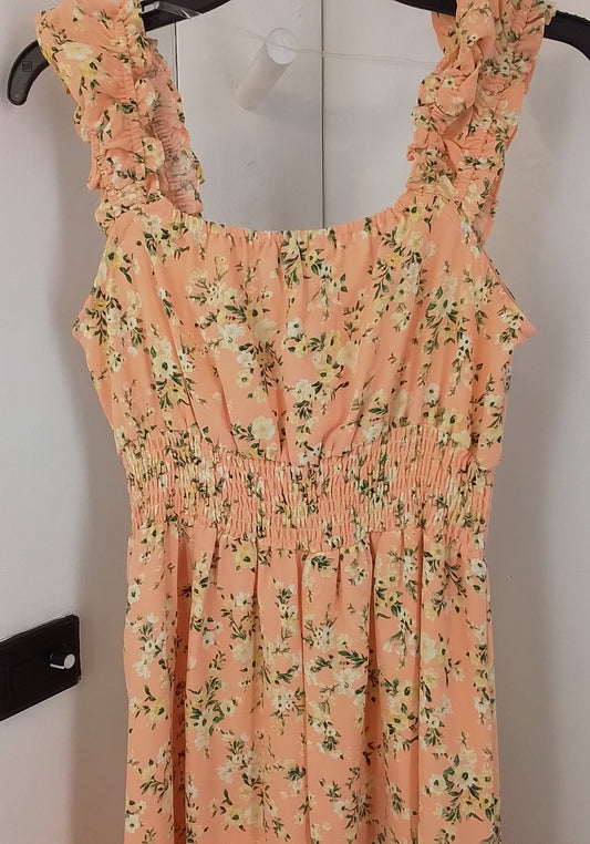 Women's Orange Polyester Dress - Size L