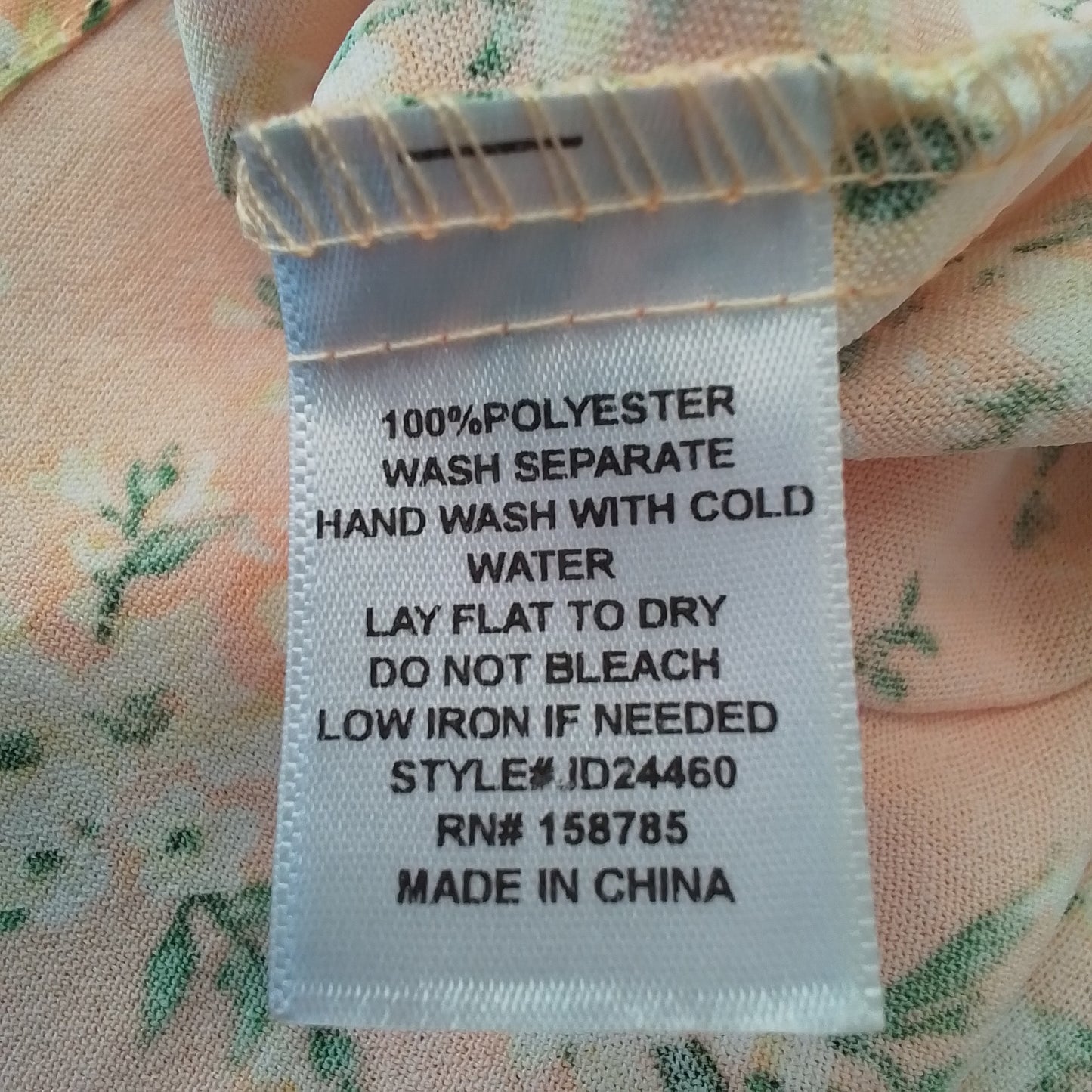 Women's Orange Polyester Dress - Size L