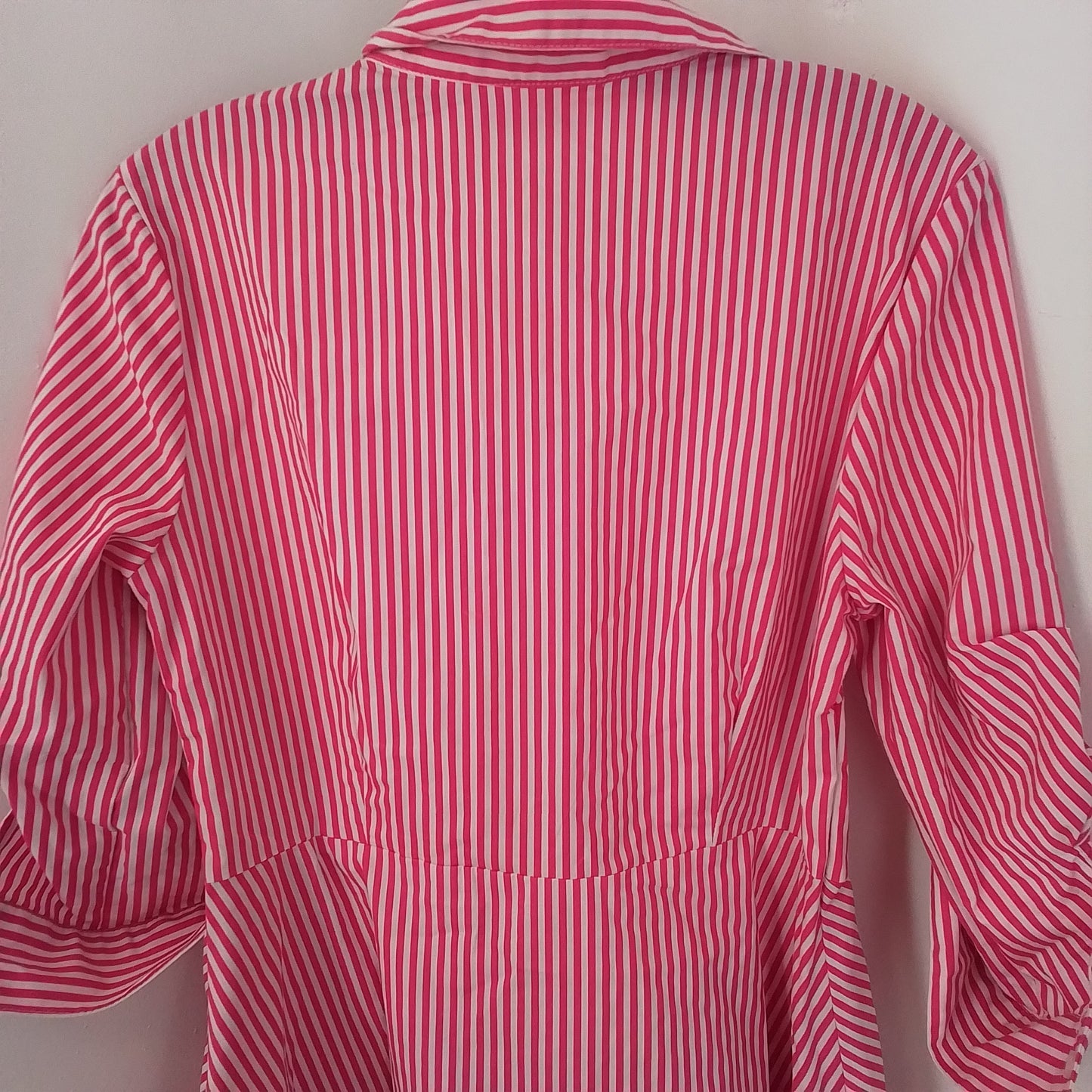 New York & Company Women's Blouse - Pink/White, Size M, Cotton