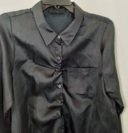 Women's Black Polyester Blouse - XL