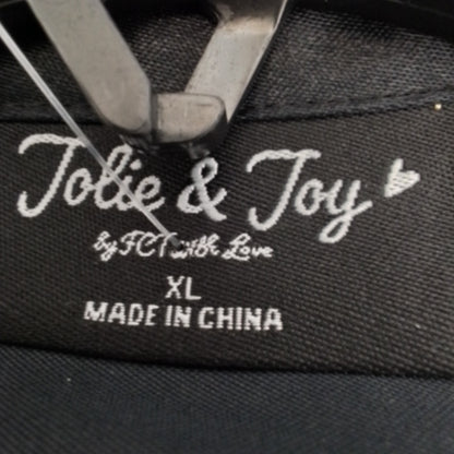 Women's Black Polyester Blouse - XL