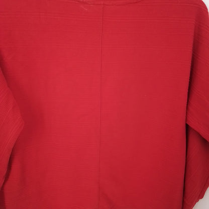 Women's Red Shirt, Size M, Polyester Rayon