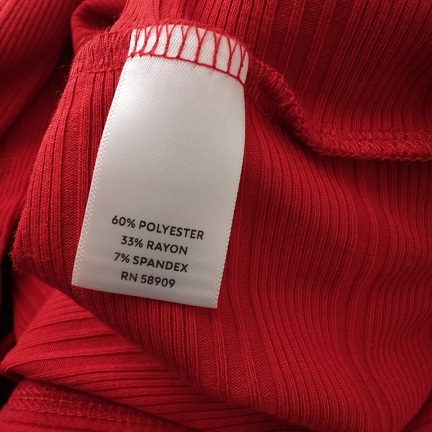 Women's Red Shirt, Size M, Polyester Rayon