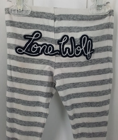 Kids Cotton Pants - Grey/White - 12/18 Months