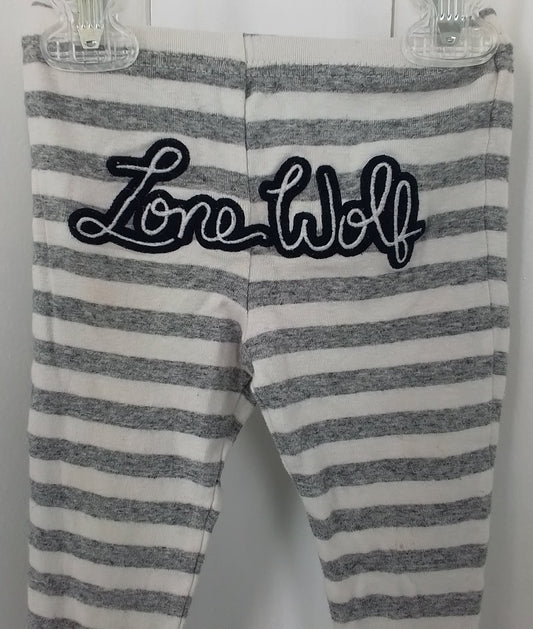 Kids Cotton Pants - Grey/White - 12/18 Months