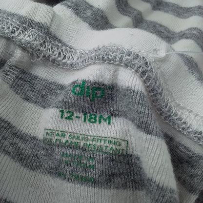 Kids Cotton Pants - Grey/White - 12/18 Months