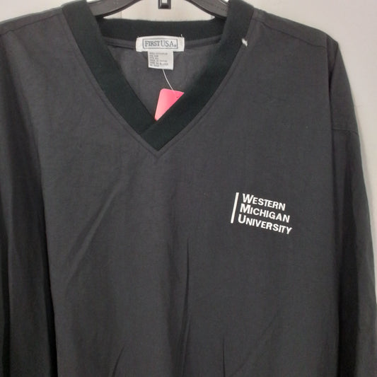 Men's Black Nylon Sweatshirt Windbreaker - One Size