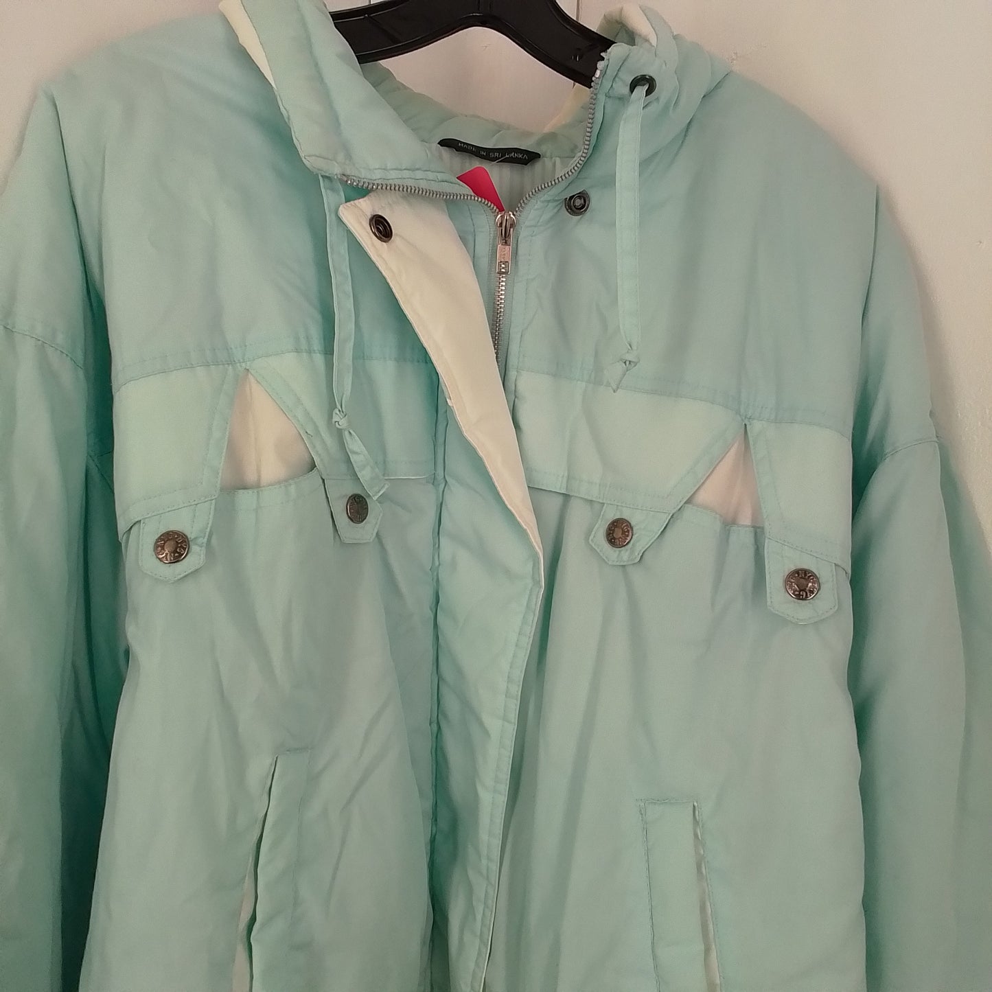 Women's Aqua Jacket - Size L, Cotton/Nylon/Polyester