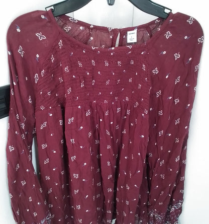 Old Navy Women's Reddish Purple Blouse - Size L, Rayon