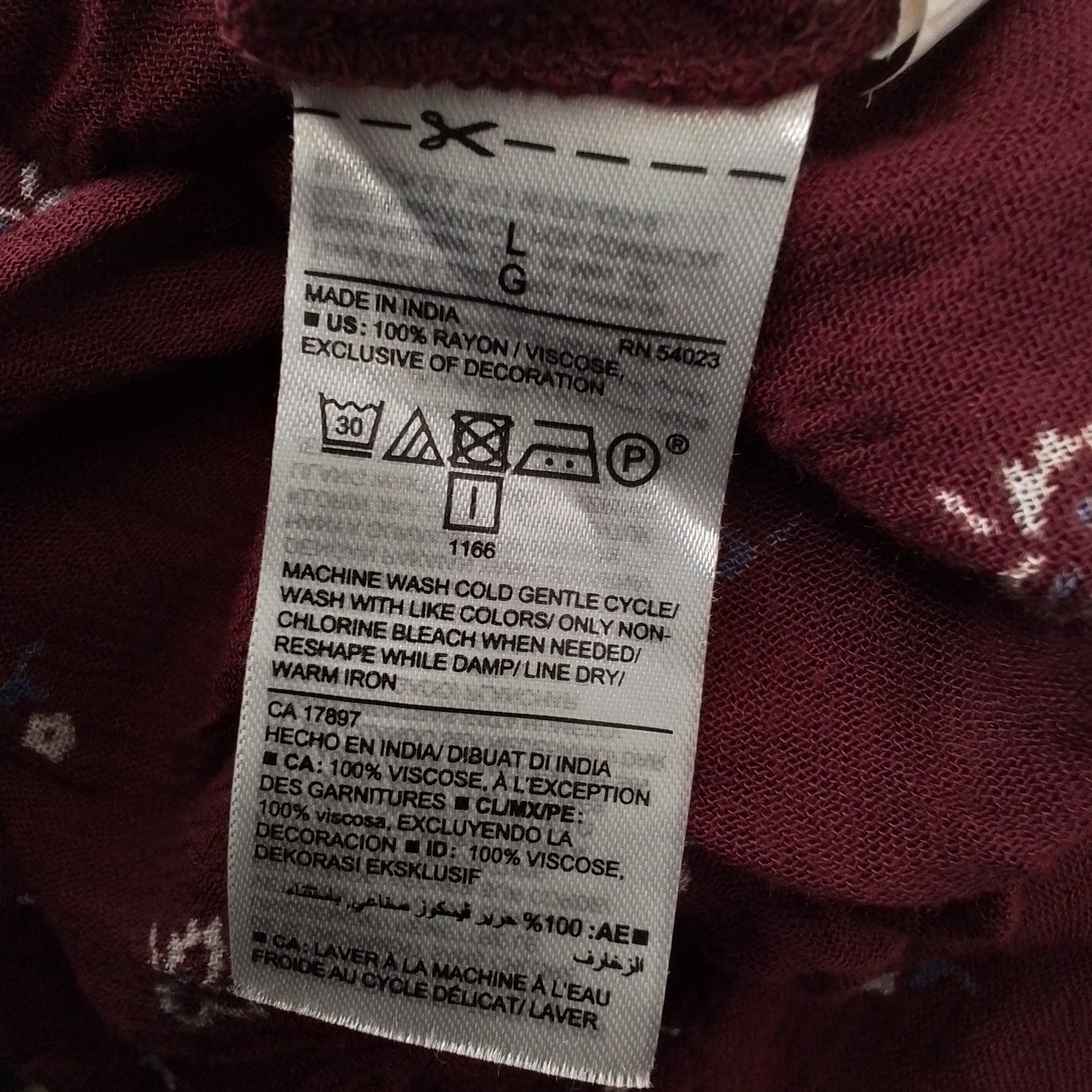 Old Navy Women's Reddish Purple Blouse - Size L, Rayon