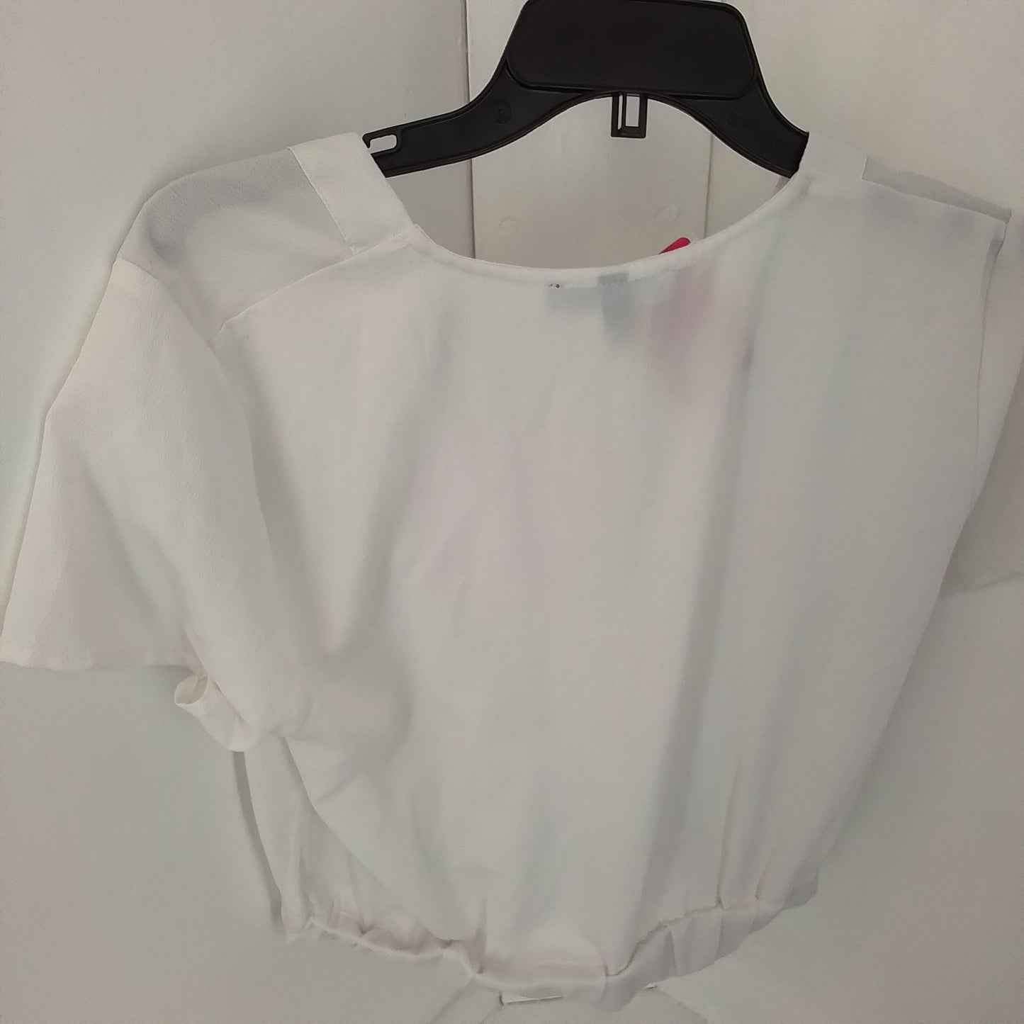 Women's White Polyester Blouse - Size L