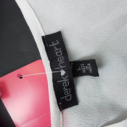 Women's White Polyester Blouse - Size L