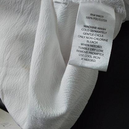 Women's White Polyester Blouse - Size L