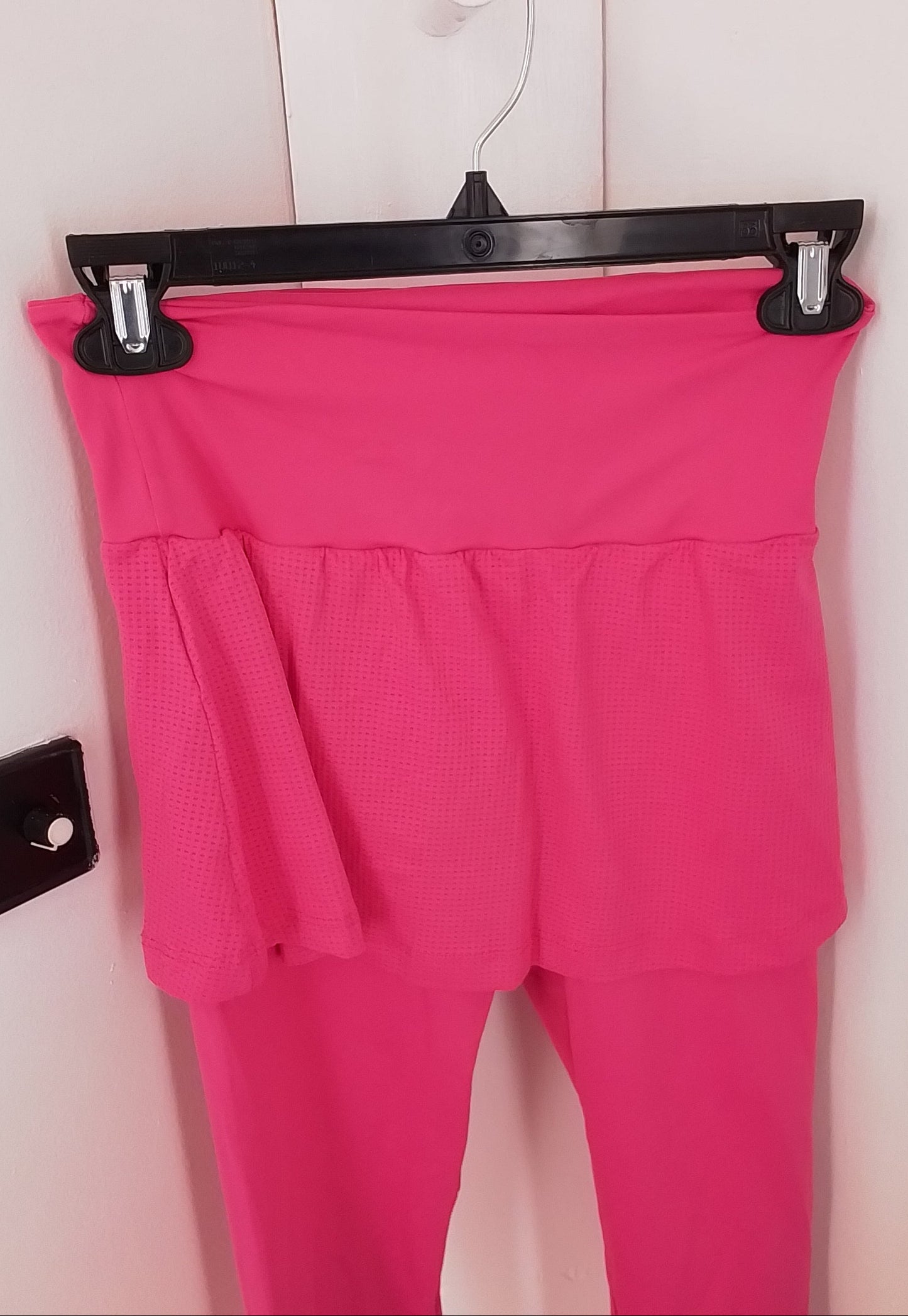 Women's Pink Nylon Leggings - Size M