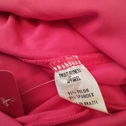 Women's Pink Nylon Leggings - Size M