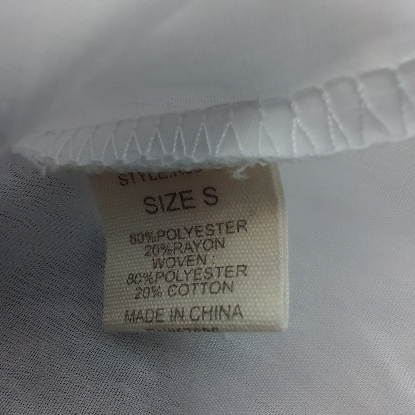 Women's Blouse - Green/White, Size S, Polyester