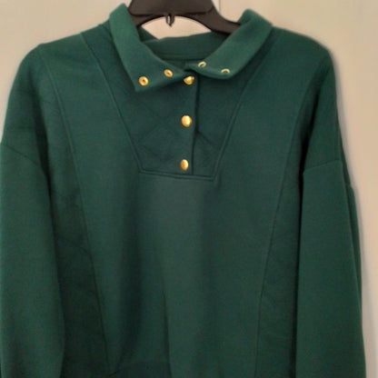 Sonoma Women's Green Sweatshirt - Size M