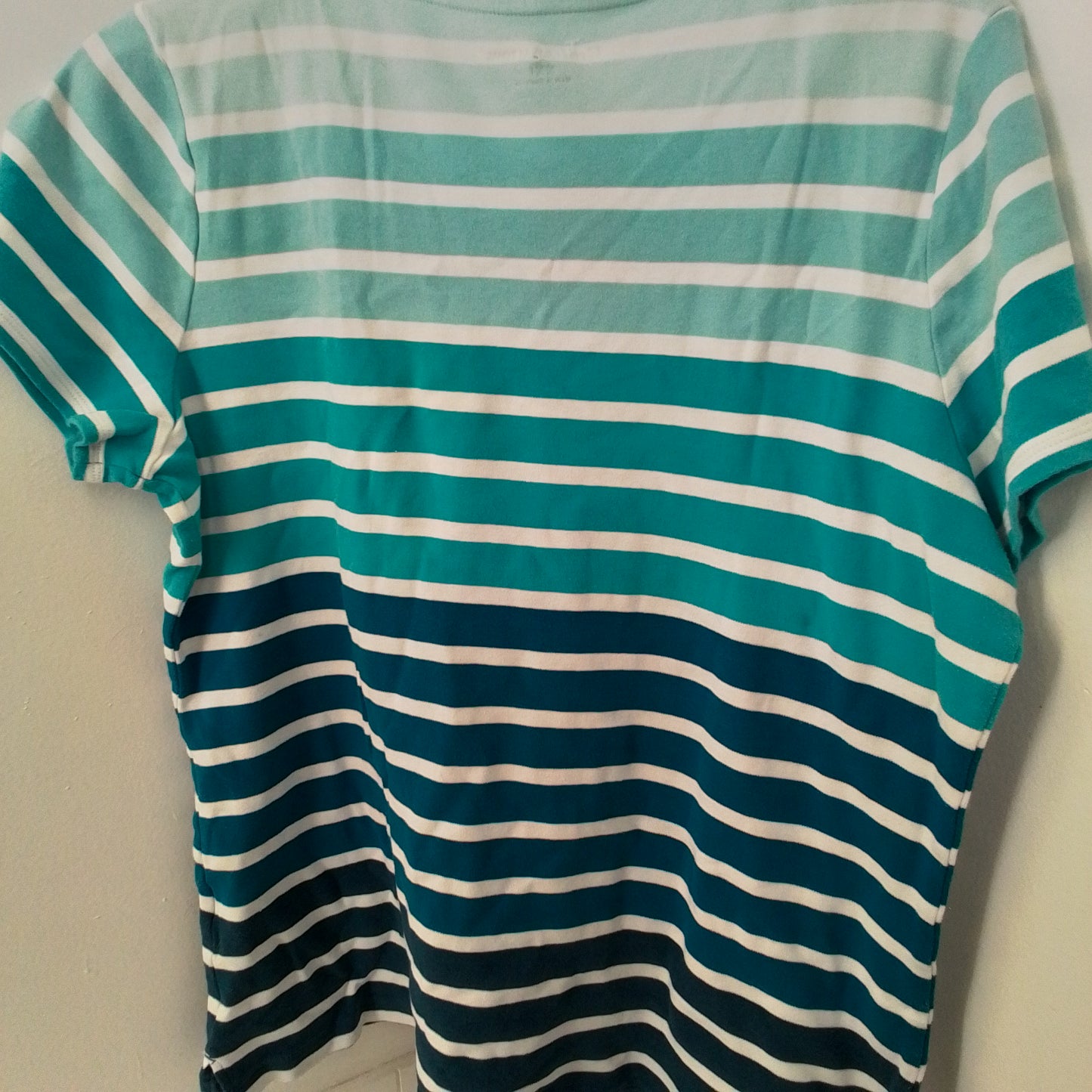 Croft & Borrow Women's Cotton Shirt XL Aqua/Blue/White