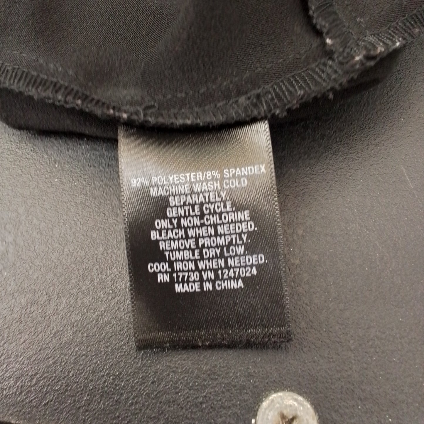 Women's Polyester Dress - Black/White, Size L