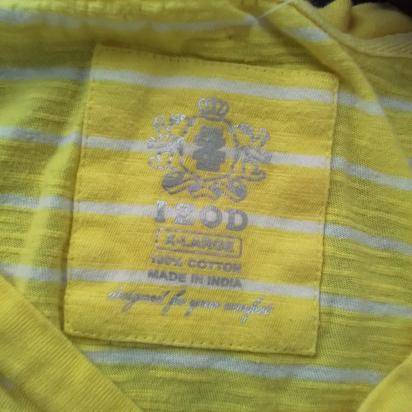 Izod Womens Cotton T-Shirt XL - Yellow, Orange, White, Pink
