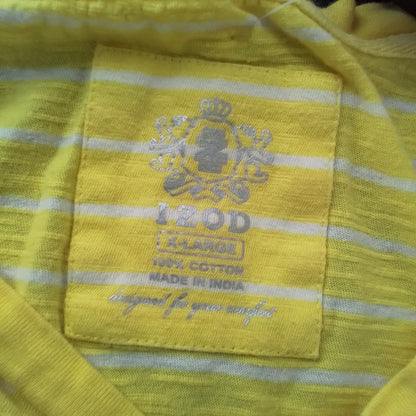 Izod Womens Cotton T-Shirt XL - Yellow, Orange, White, Pink