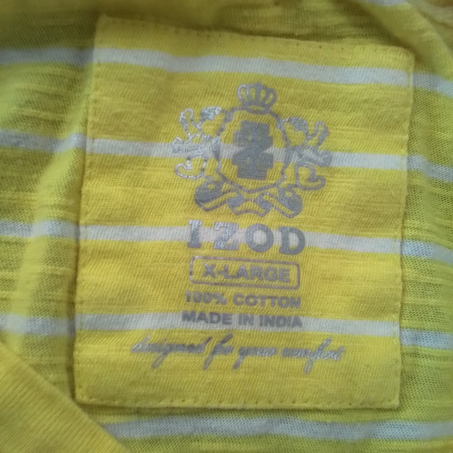 Izod Womens Cotton T-Shirt XL - Yellow, Orange, White, Pink