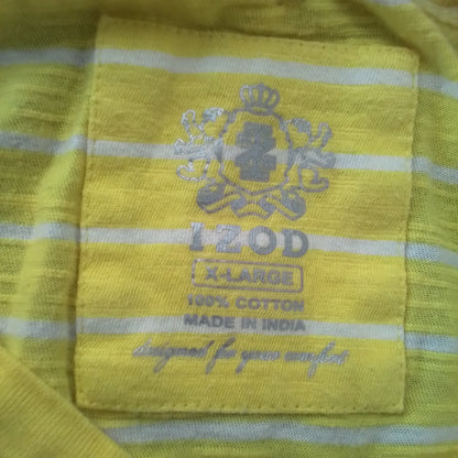 Izod Womens Cotton T-Shirt XL - Yellow, Orange, White, Pink