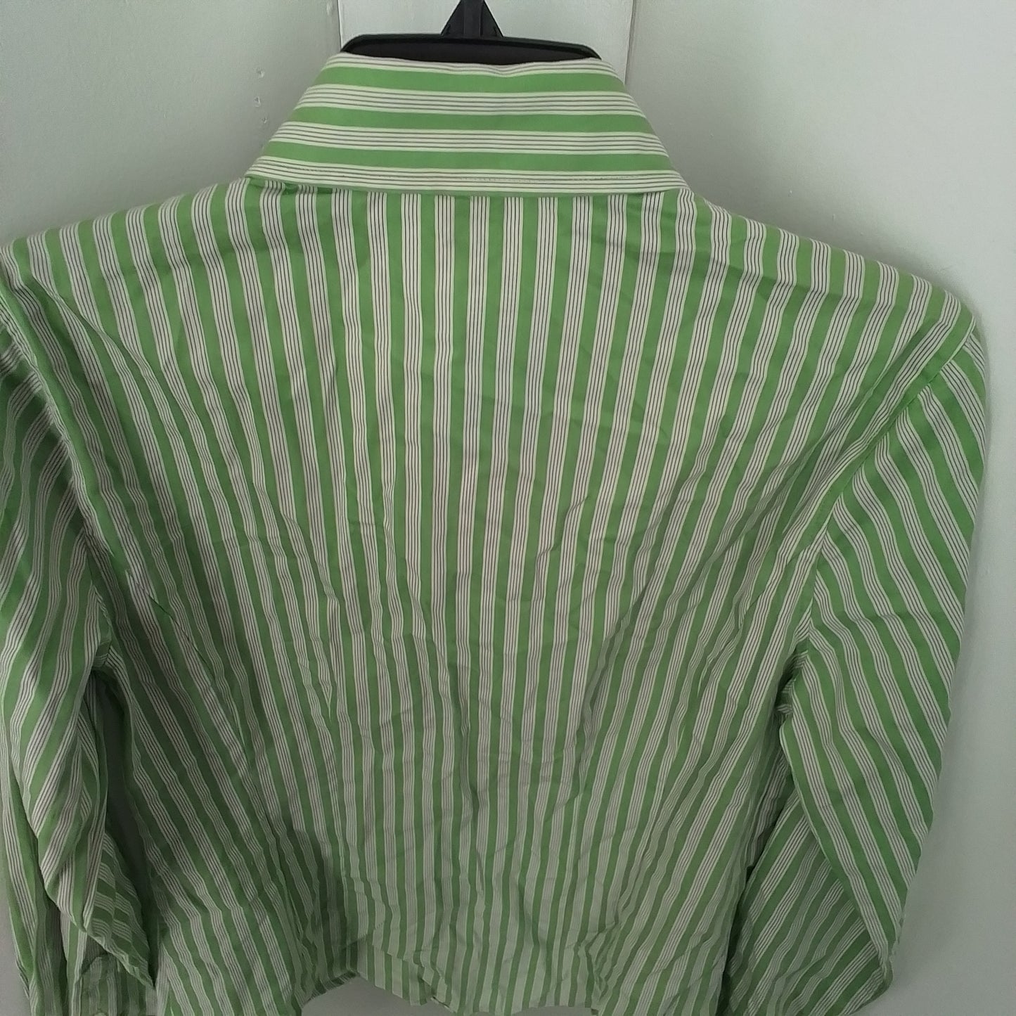 Merona women's Blouse L White/Green Cotton