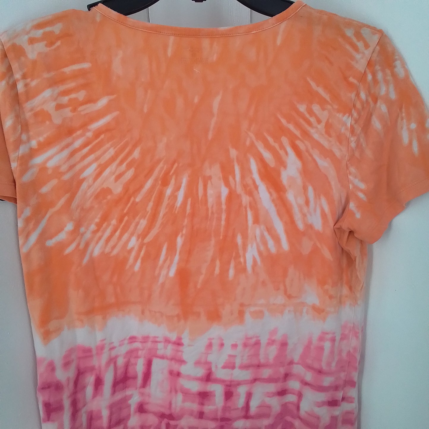 Women's XL Cotton Spandex Shirt - White, Orange, Pink