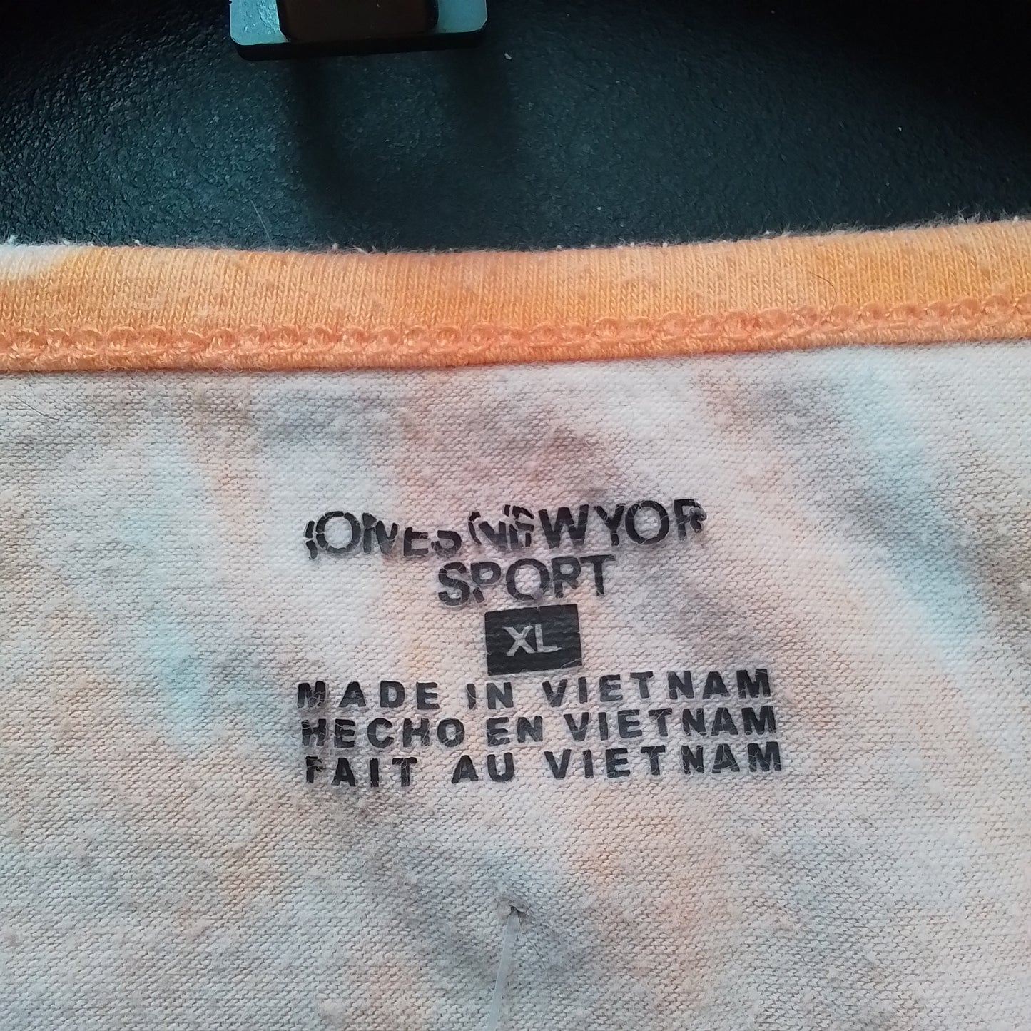 Women's XL Cotton Spandex Shirt - White, Orange, Pink