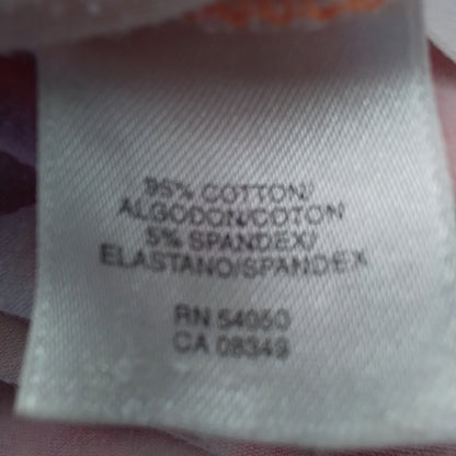 Women's XL Cotton Spandex Shirt - White, Orange, Pink