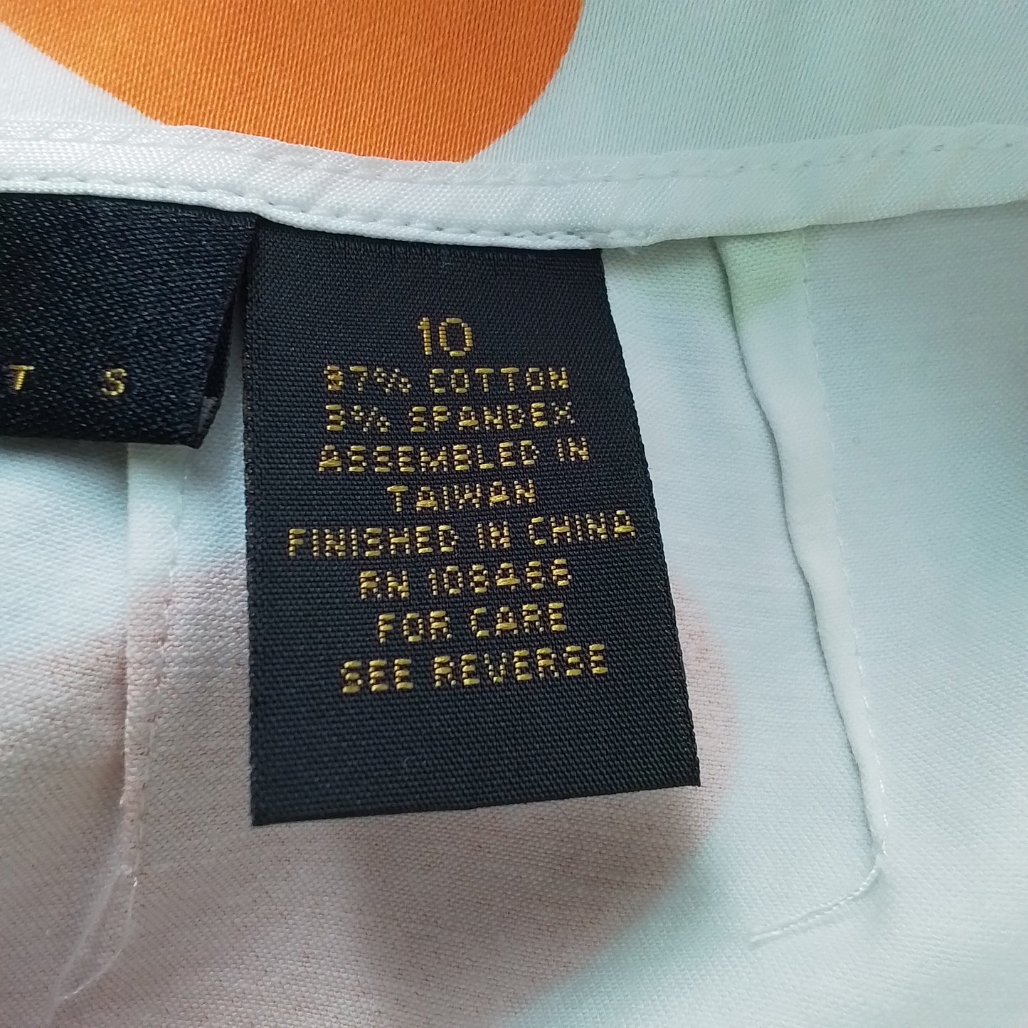 Orange Cotton Women's Skirt Size 10