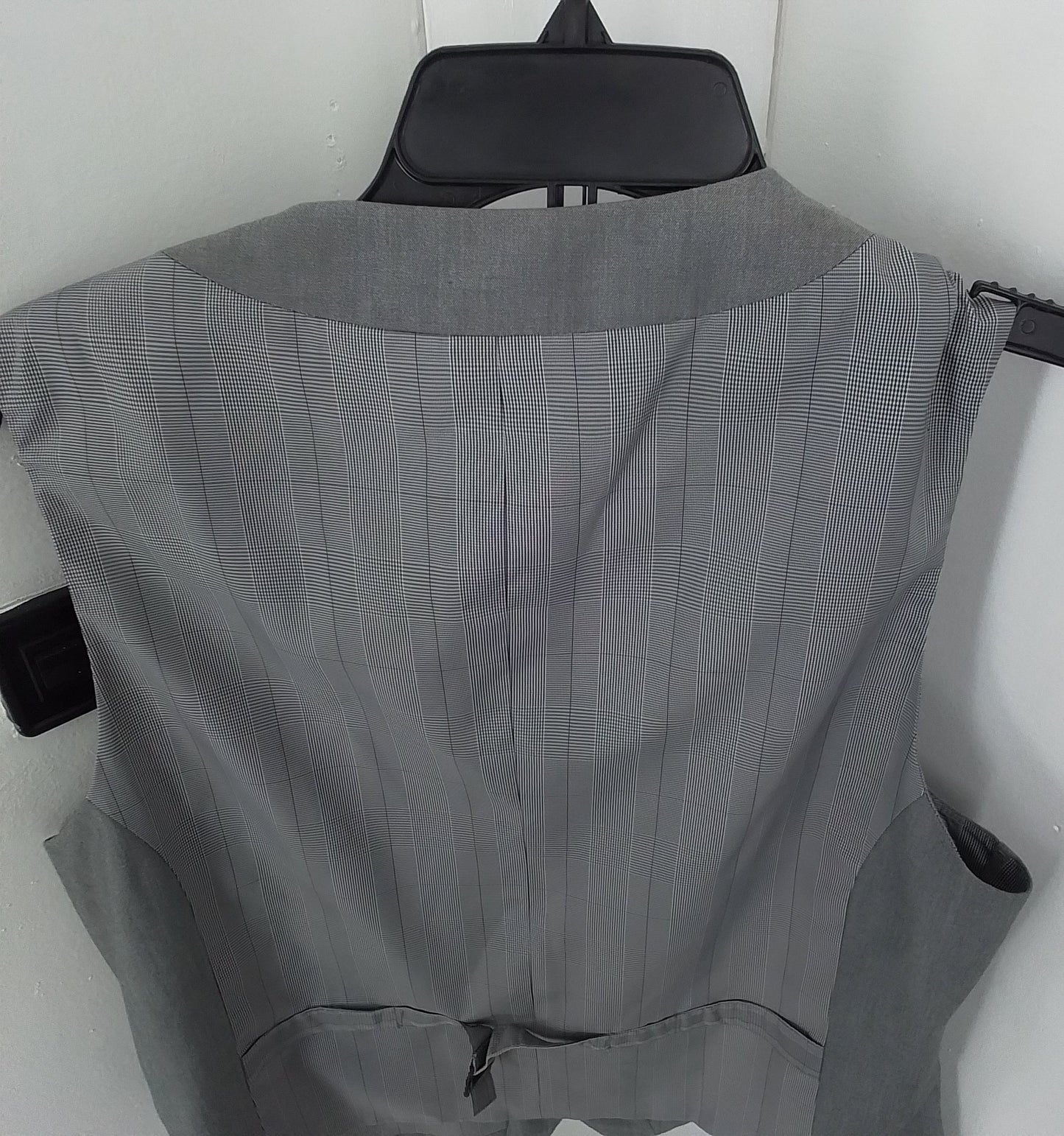 Men's Grey Vest - Size M, Polyester/Rayon