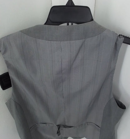 Men's Grey Vest - Size M, Polyester/Rayon