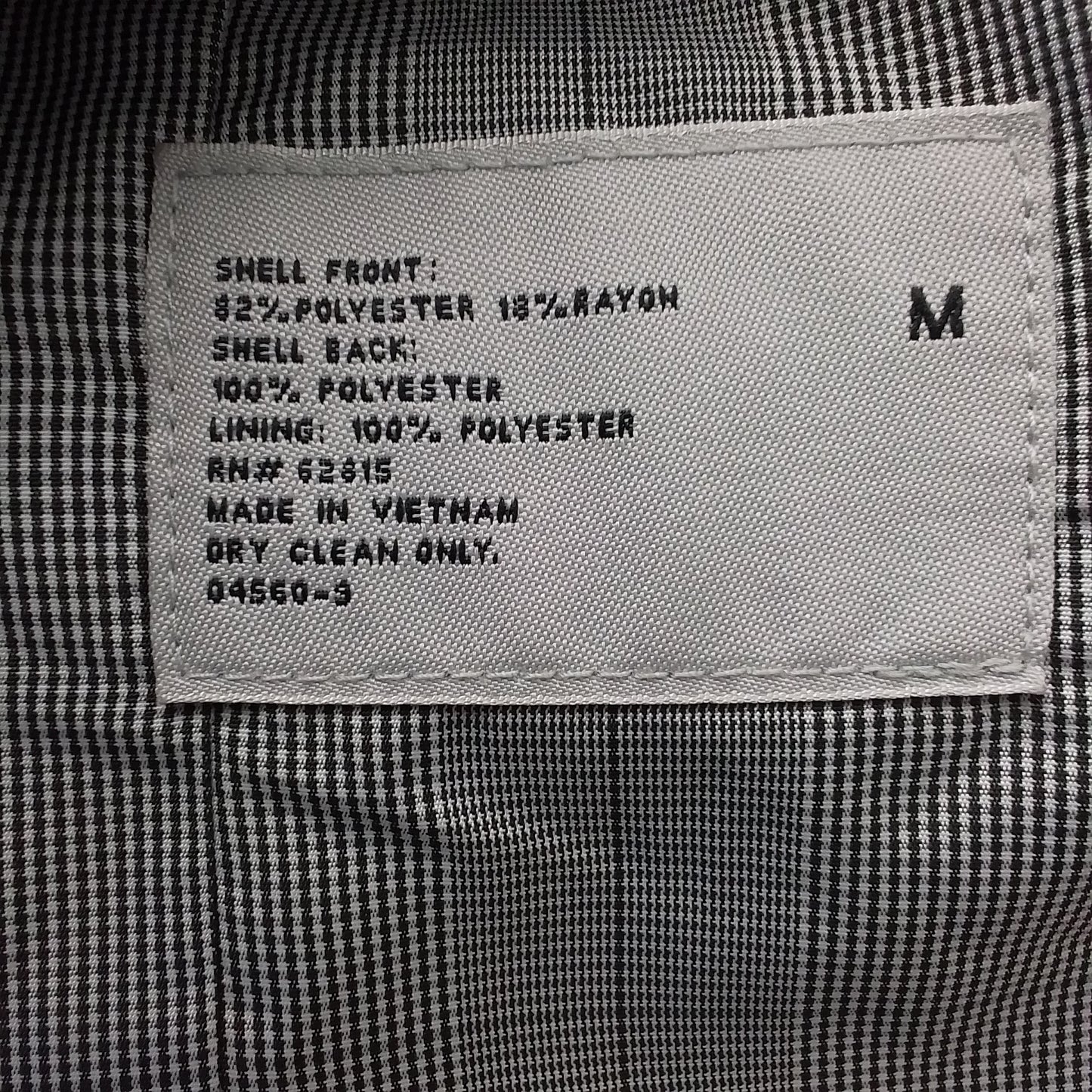 Men's Grey Vest - Size M, Polyester/Rayon