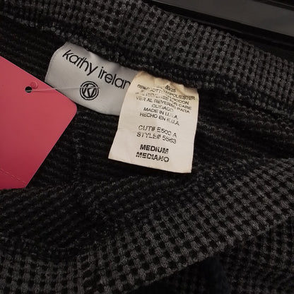 Women's Pants - Black/Grey, Size M, Cotton/Polyester