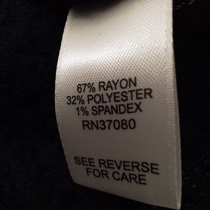 Cato Women's Green Blue Flannel Button Up Shirt - Size L