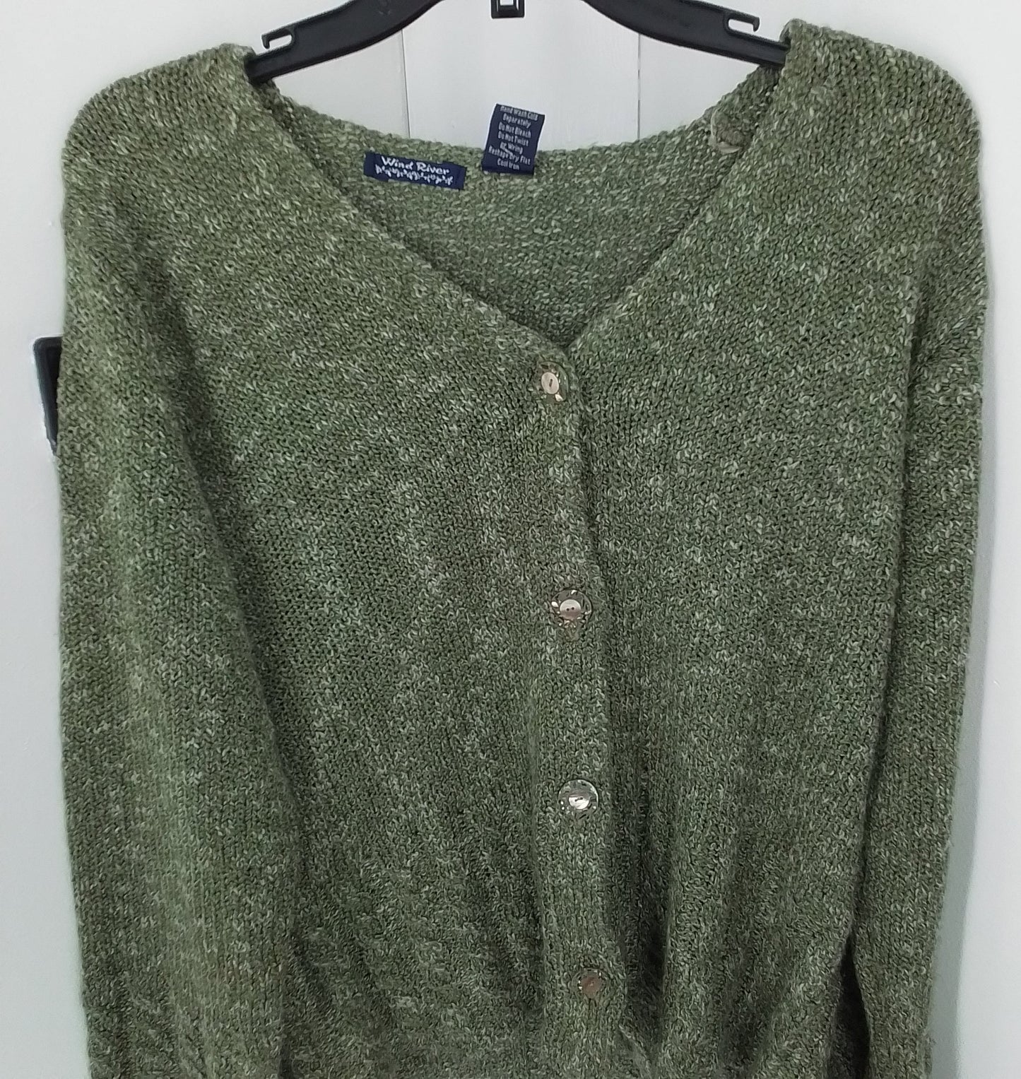 Women's Brown Acrylic Cardigan - Size M