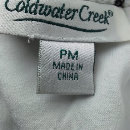 Coldwater Creek Women's Skirt - White, Black, Floral