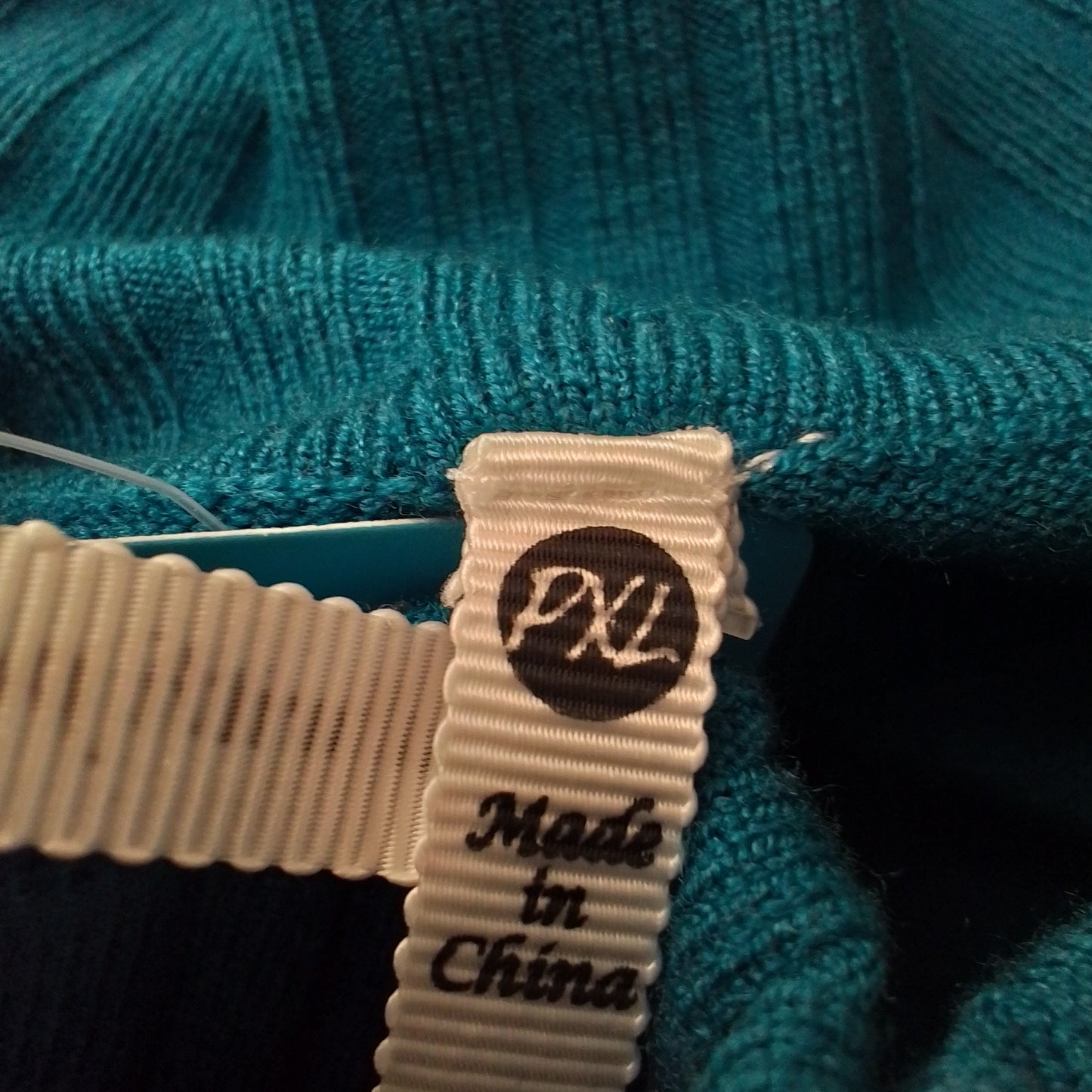 Women's Teal Sweater XL – Acrylic Blend, Winter Layered