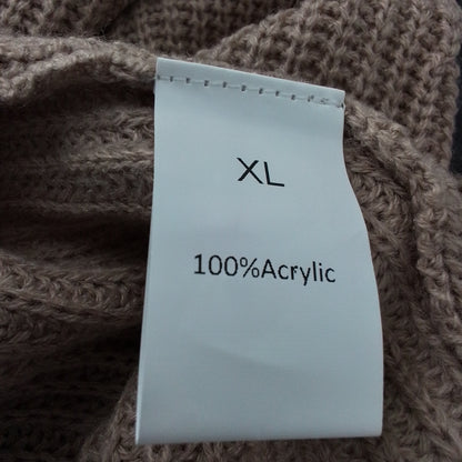 Women's Brown Acrylic Sweater - XL