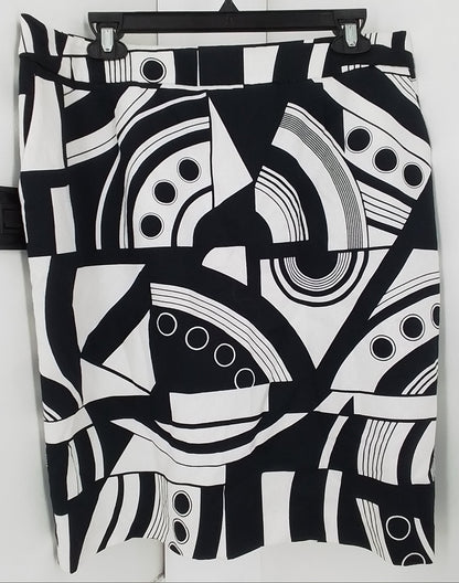 JONES NEW YORK Women's Skirt - Black/White, Cotton/Polyester