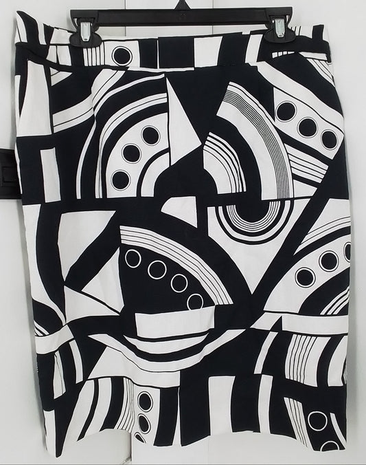 JONES NEW YORK Women's Skirt - Black/White, Cotton/Polyester