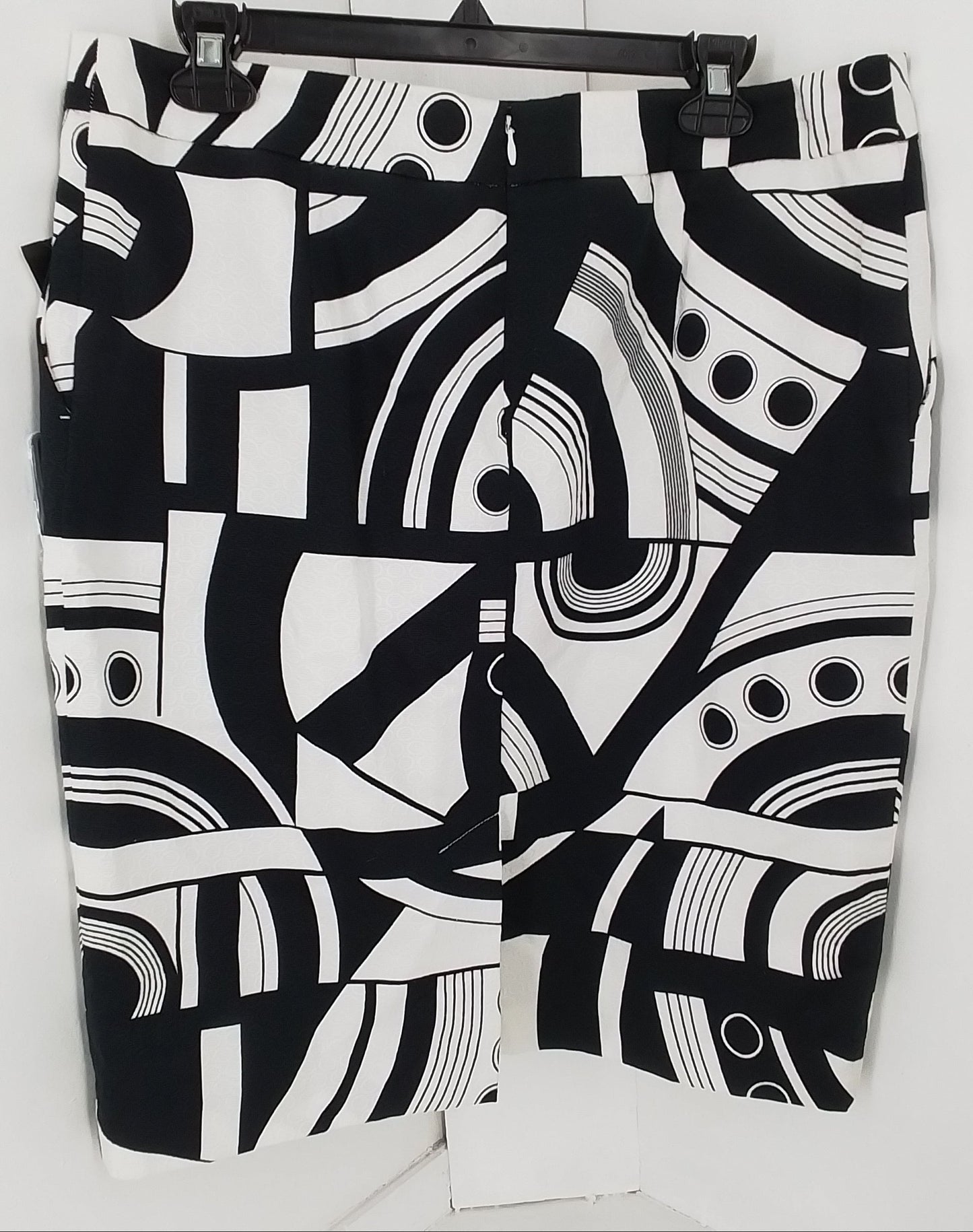 JONES NEW YORK Women's Skirt - Black/White, Cotton/Polyester
