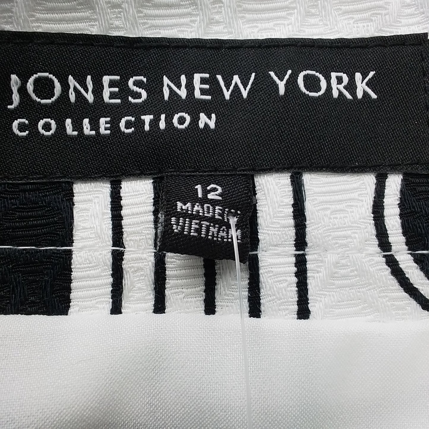 JONES NEW YORK Women's Skirt - Black/White, Cotton/Polyester