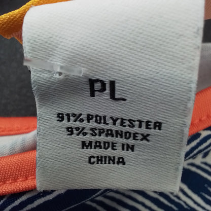 Ruby Rd Women's Shirt - Orange/White/Blue - Size L/Ps